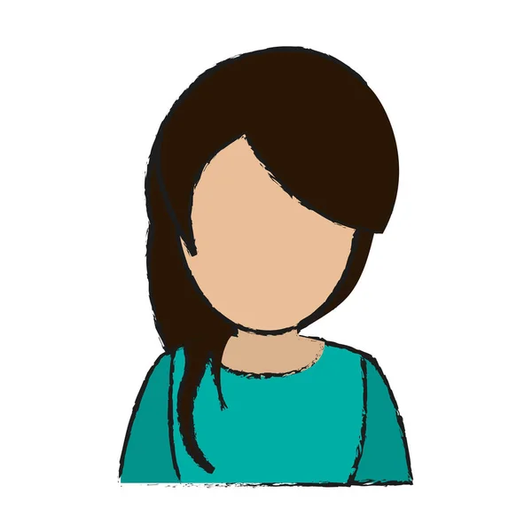 Femme avatar icône — Image vectorielle