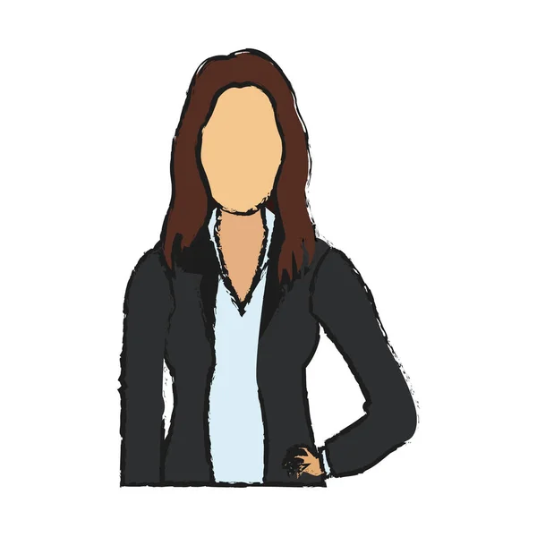 Icono de dibujos animados mujer de negocios — Vector de stock