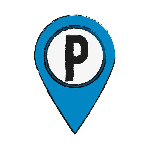 Diseño de zona de aparcamiento — Vector de stock