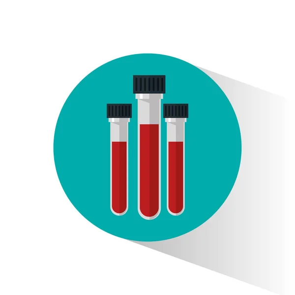 Nastavit krevní test tube darování — Stockový vektor