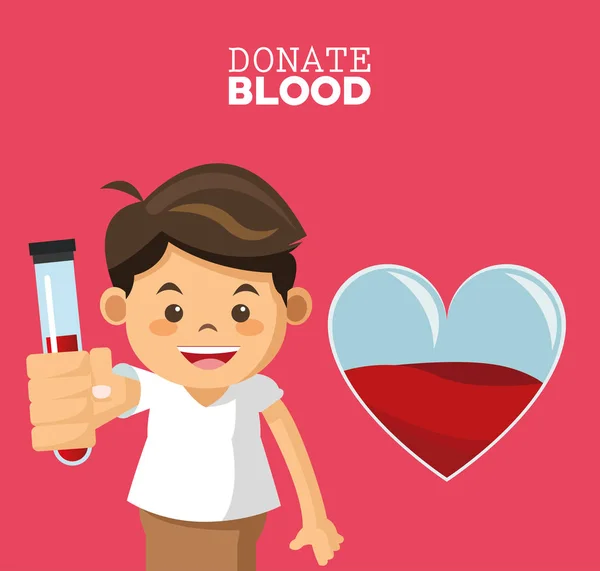 血少年試験管を寄付します。 — ストックベクタ