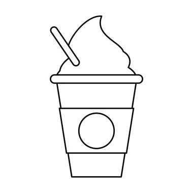 soğuk kahve Kupası taşınabilir anahat