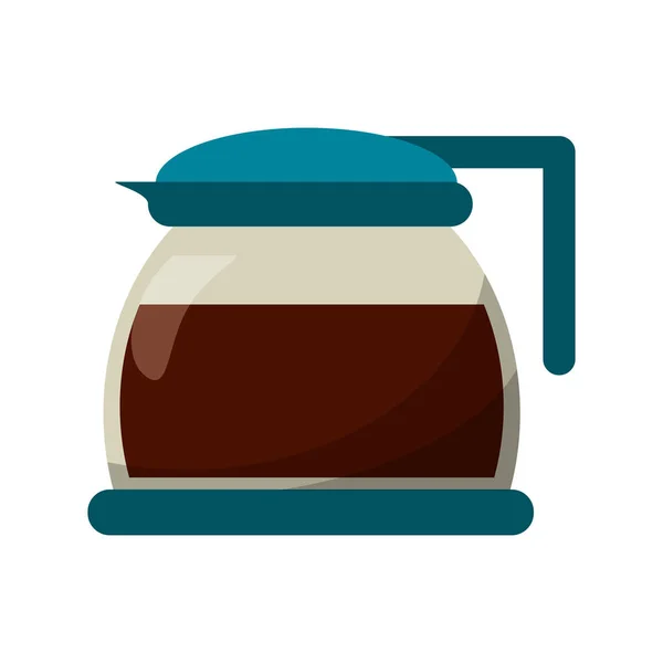 Glass pot with coffee image — Stock Vector