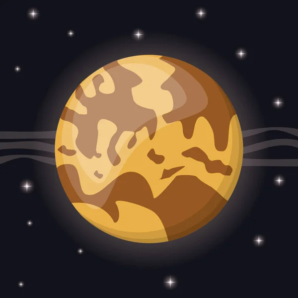 Spazio del sistema solare pianeta mercurio — Vettoriale Stock