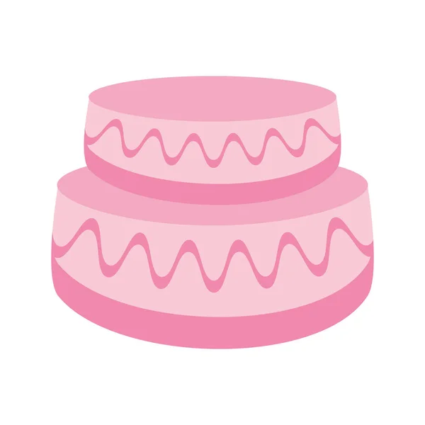 婚礼蛋糕甜的食物 — 图库矢量图片