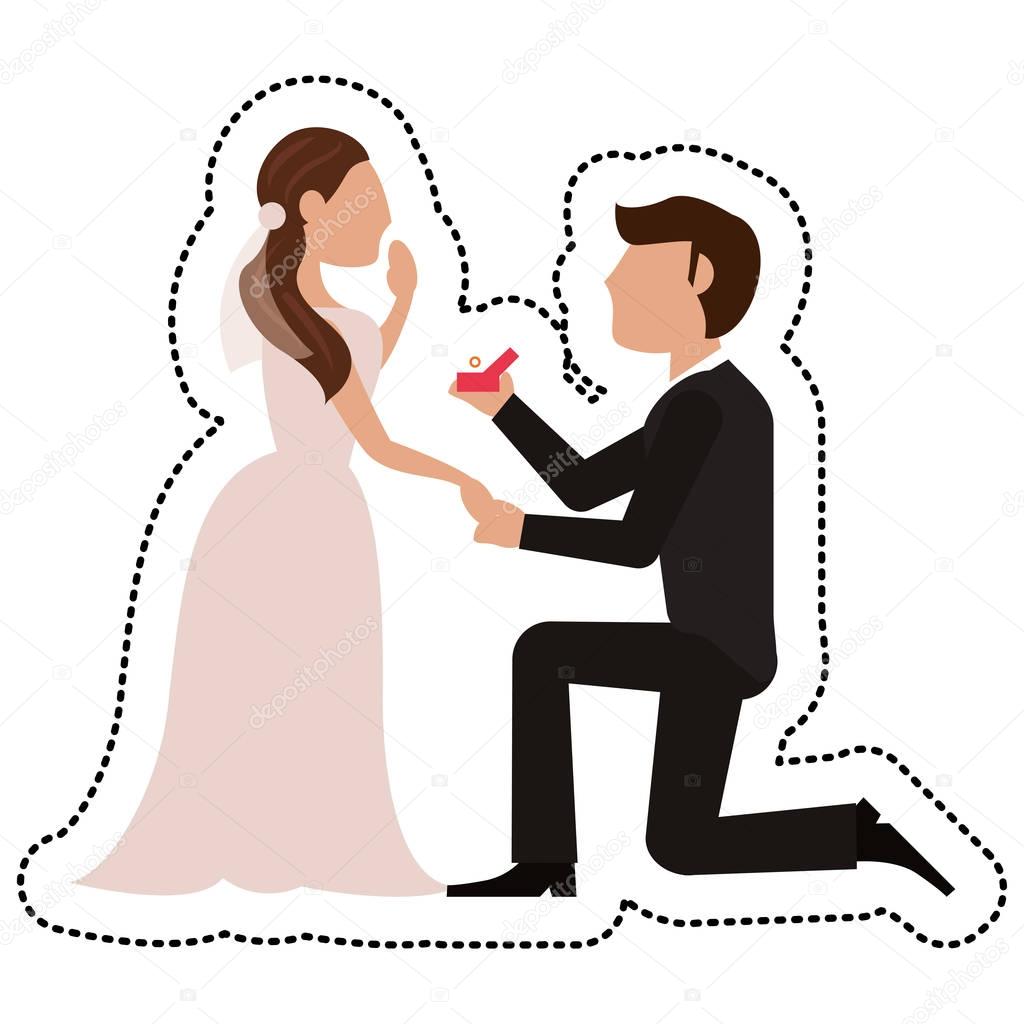 proposal groom bride wedding