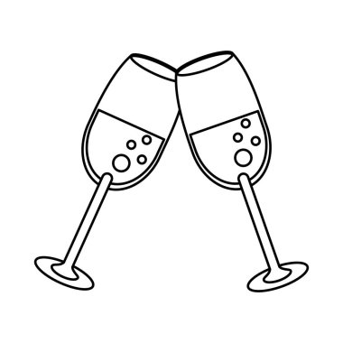 Cam bardak şampanya kutlama anahat