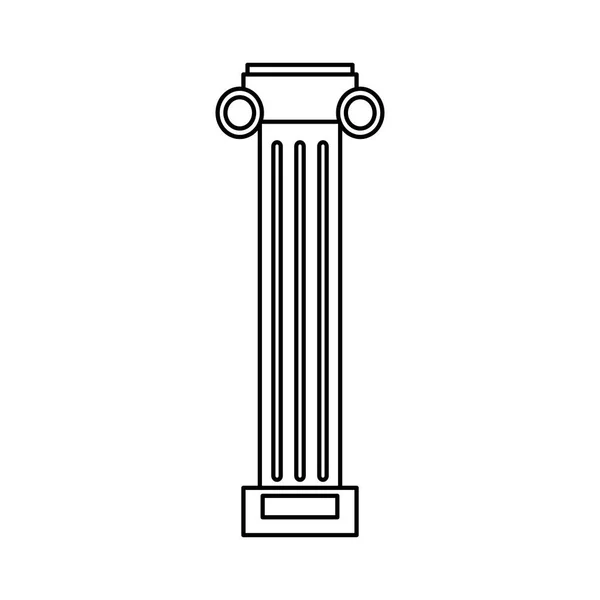 Pilastra columna decoración esquema — Vector de stock