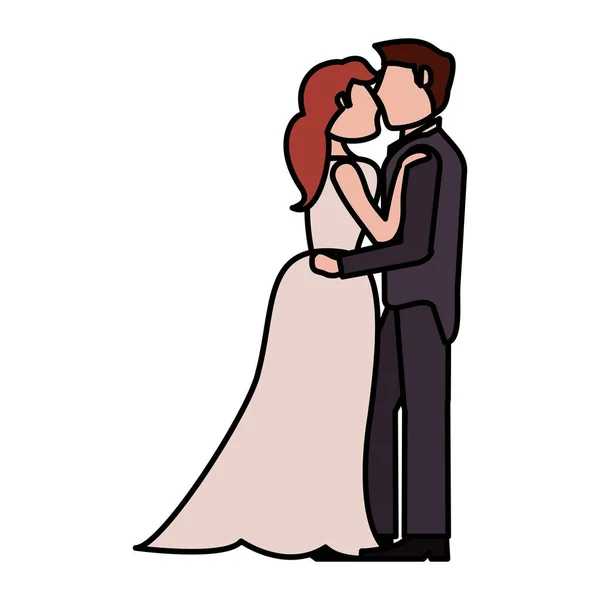 Couple wedding love image — Stock Vector