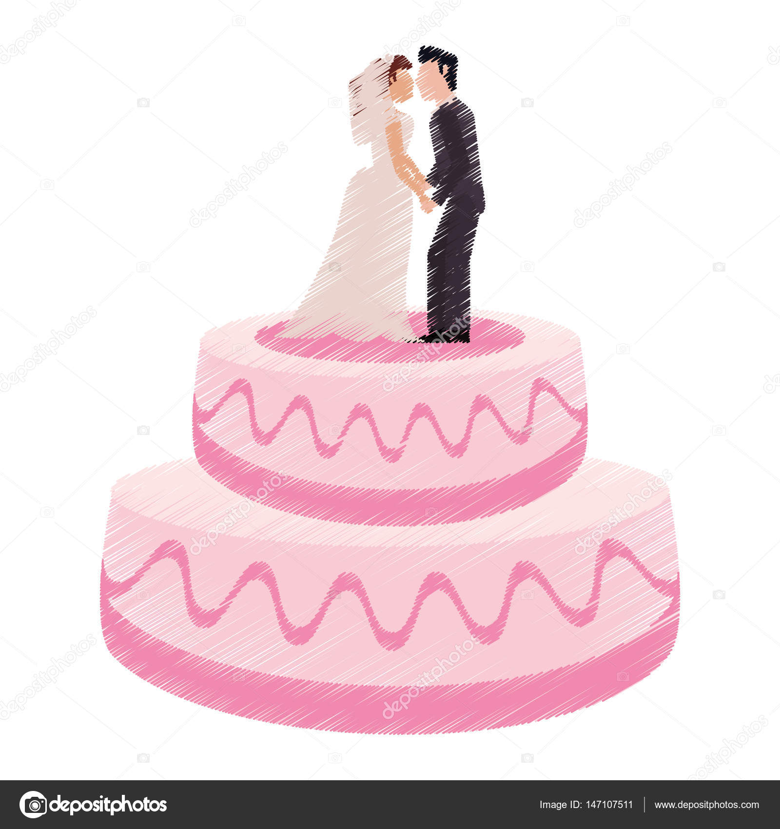 Mariage Elegant Gateau De Mariage Dessin Mariage Elegant Gateau De Mariage Dessin