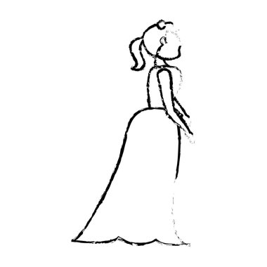 portre kadın gelin görüntü kroki