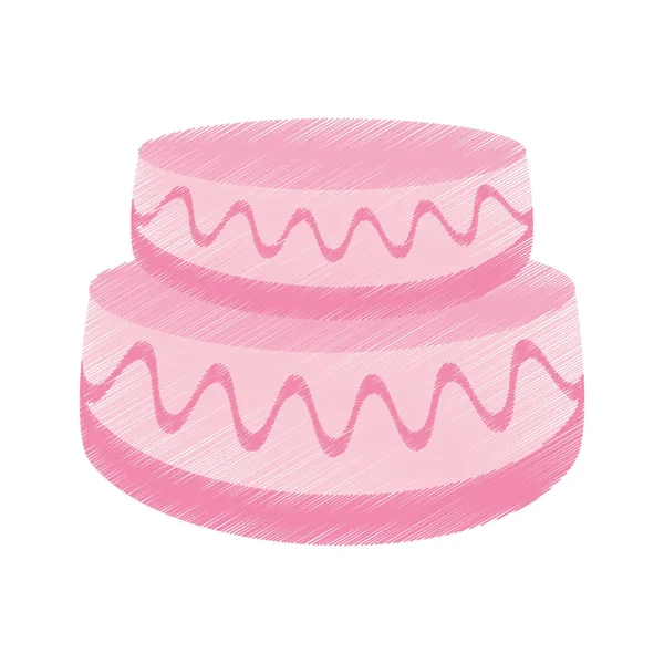 Dessin gâteau mariage dessert — Image vectorielle
