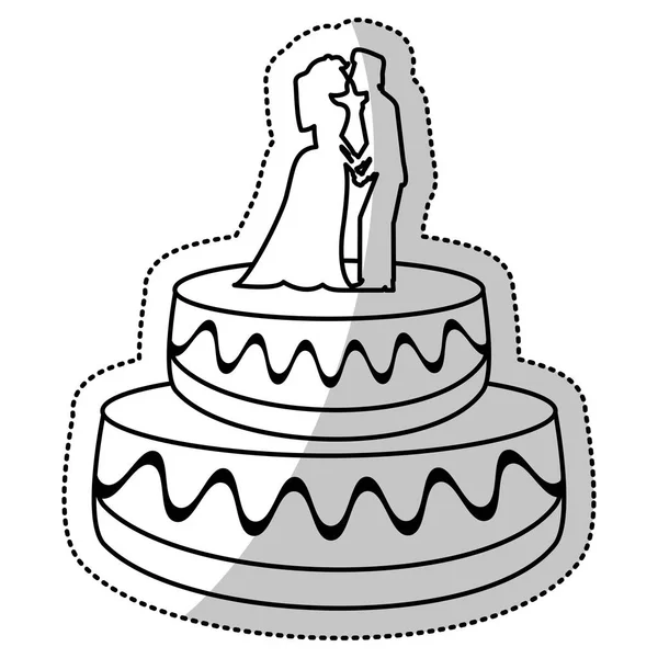 Tort weselny para deser konspektu — Wektor stockowy
