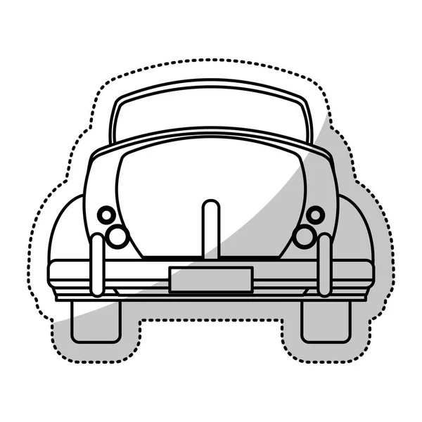 Contorno de transporte vintage coche — Vector de stock