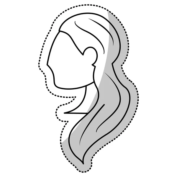 Femme mariée mariage contour — Image vectorielle