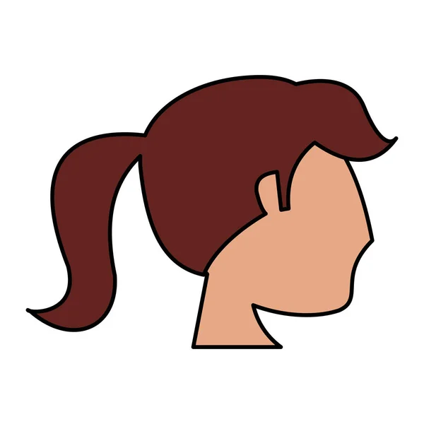 Perfil novia mujer hermosa — Vector de stock