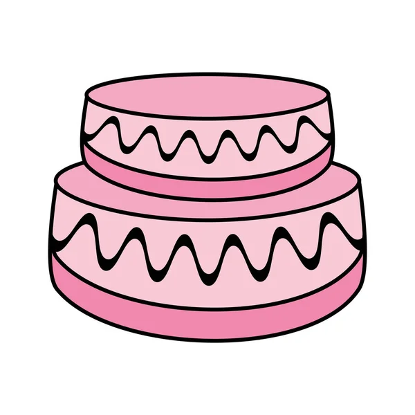 Cartoon taart bruiloft dessert — Stockvector