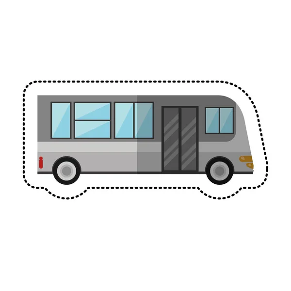 Autocarro veículo de transporte público sombra —  Vetores de Stock
