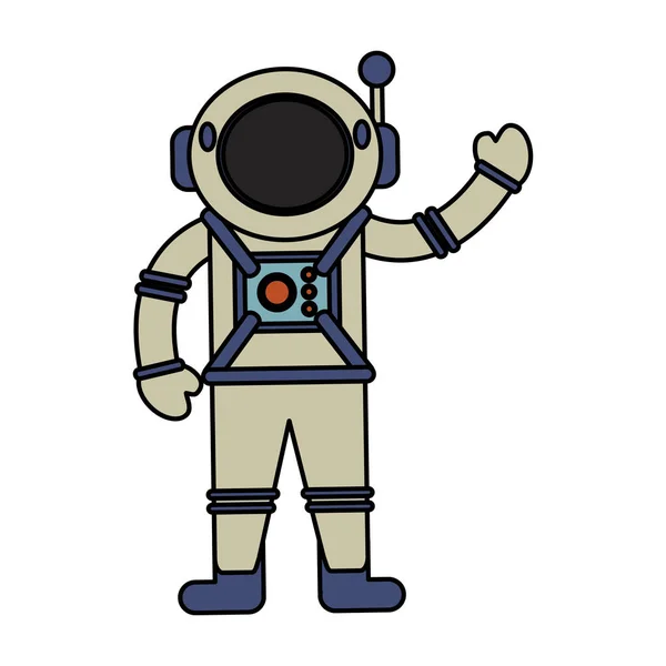 Astronot uzay giysisi kask anten — Stok Vektör