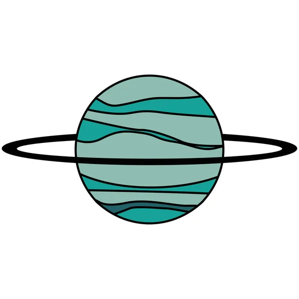 Uranus planeta sistema solar — Vector de stock