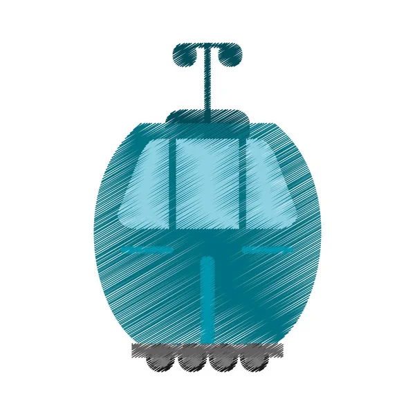 Drawing cable car transport image — Stock Vector