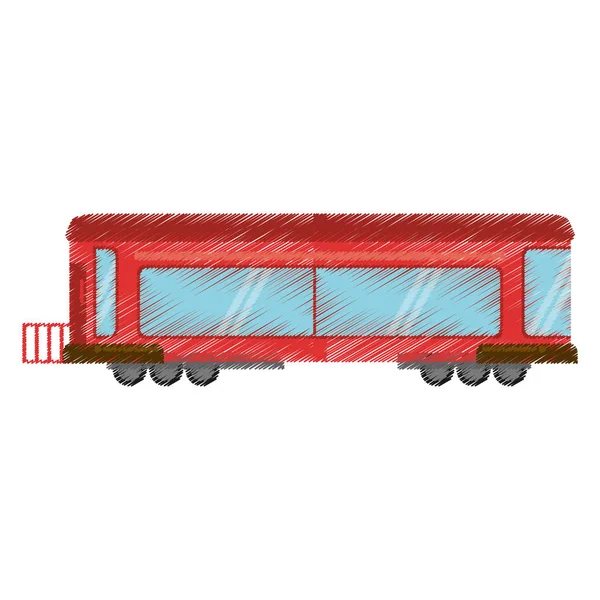Desenho comboio comboio vagão ferroviário —  Vetores de Stock
