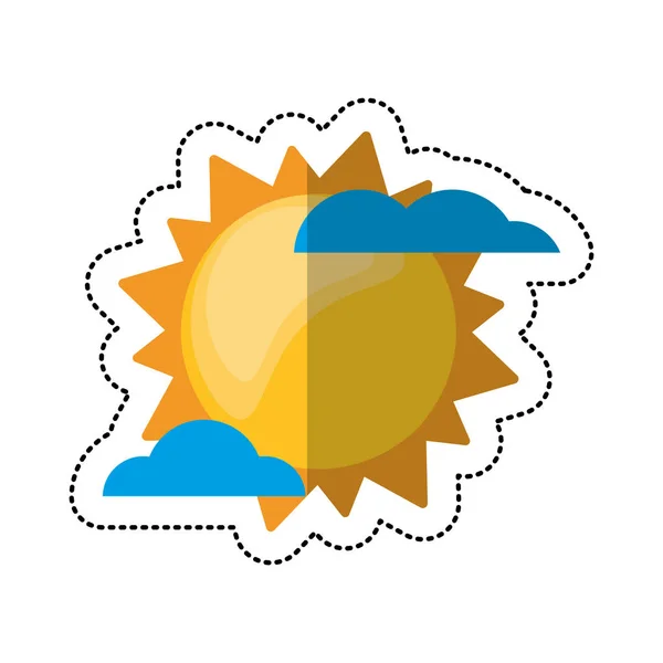 Sol nube tiempo imagen — Archivo Imágenes Vectoriales