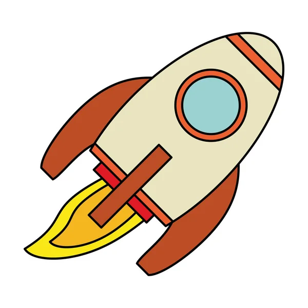 Tecnologia astronave lancio razzo — Vettoriale Stock