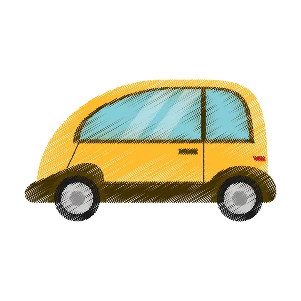 Dibujo automóvil vehículo eco imagen — Vector de stock