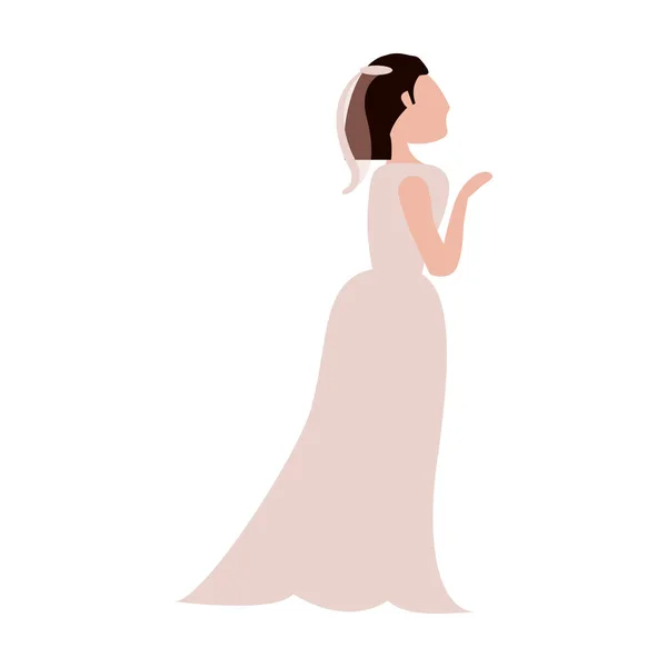 Novia moda boda imagen — Vector de stock