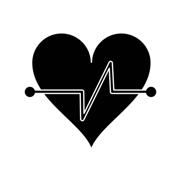 Bicie serca piktogram symbol fitness — Wektor stockowy