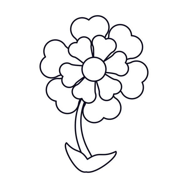 Квітковий орнамент природний контур — стоковий вектор
