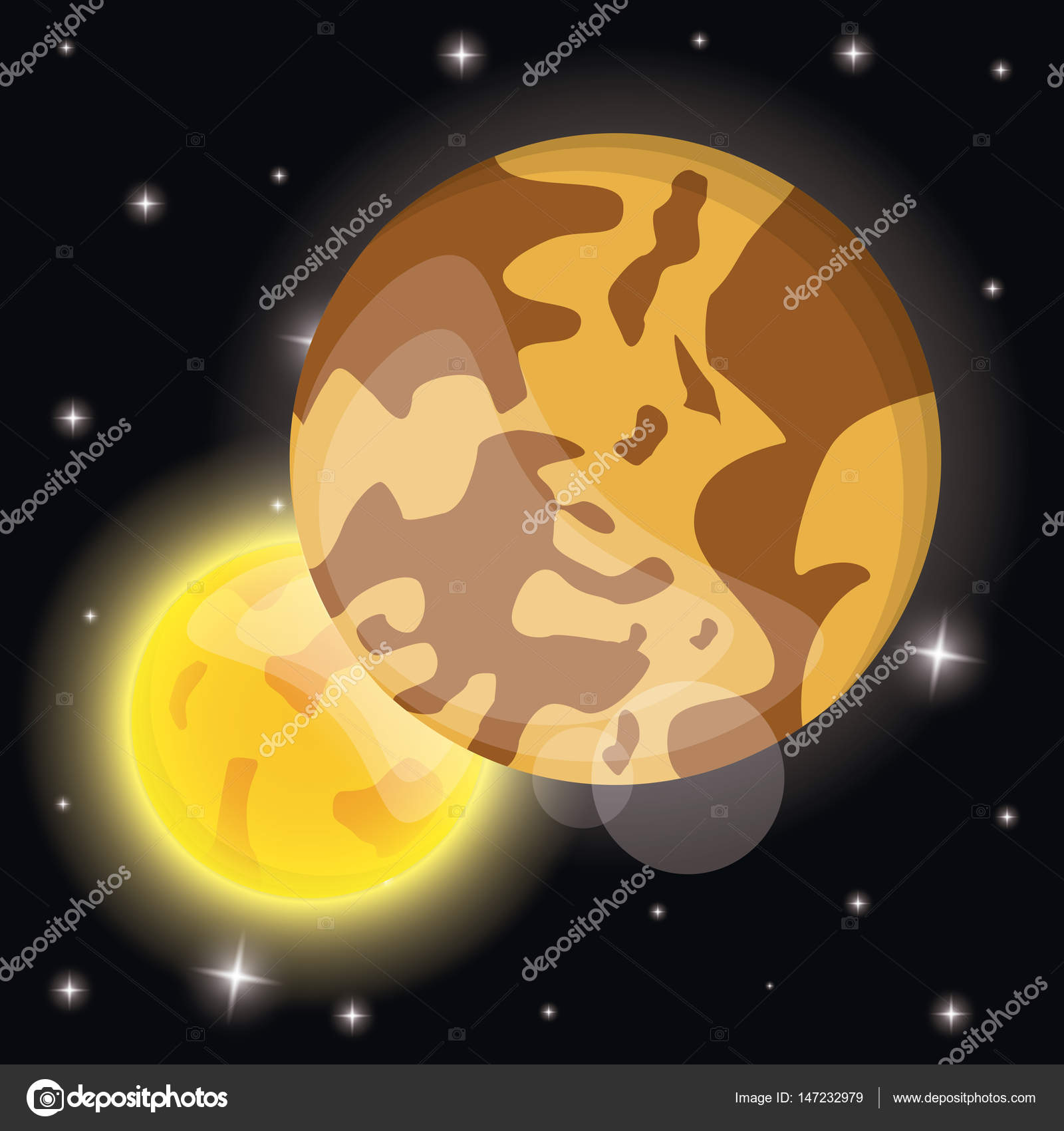 水星太阳太阳能系统 图库矢量图像 C Jemastock