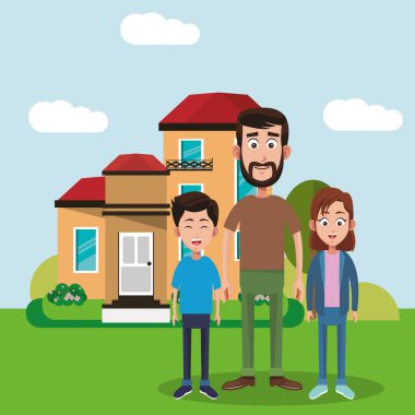 babası ve kardeşi evi ayakta