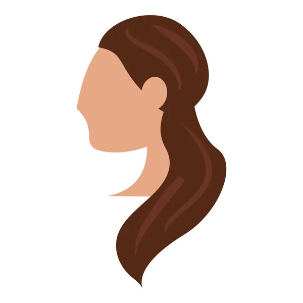 Head woman bride hairstyle — Stock Vector