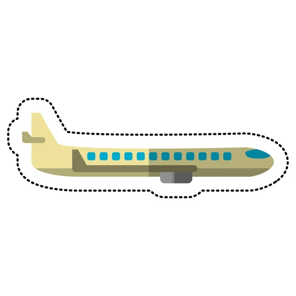 Gambar terbang transportasi pesawat - Stok Vektor