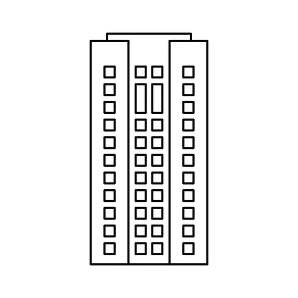 Bygga arkitekturen bostäder skyskrapa disposition — Stock vektor