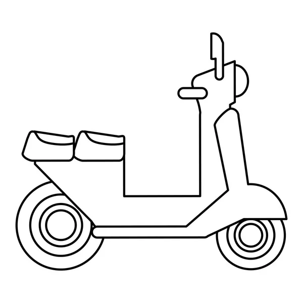 Imagen del vehículo de transporte de scooter — Vector de stock