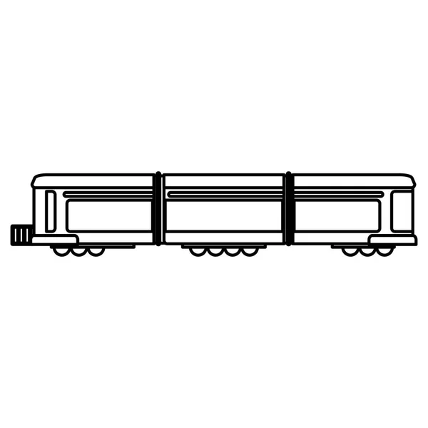 Wagon de transport ferroviaire contour traditionnel — Image vectorielle