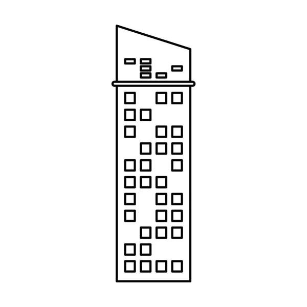 建物の建築の高層ビルの概要 — ストックベクタ