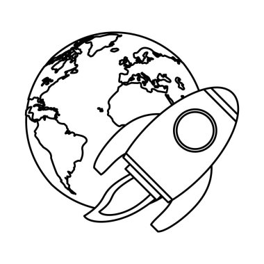 Dünya Dünya roket alanı anahat uçan