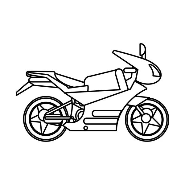 Motorcycle transport image outline — Stock Vector