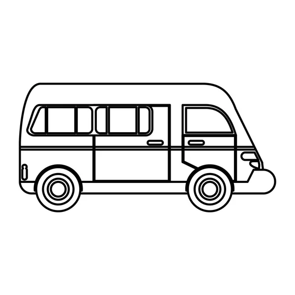 Furgoneta transporte vehículo esquema urbano — Archivo Imágenes Vectoriales