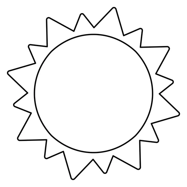 Soleil système solaire astronomie contour — Image vectorielle