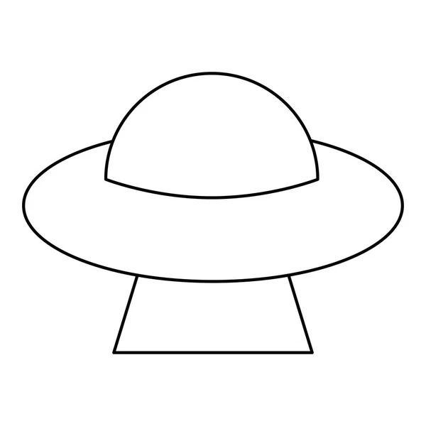 UFO csészealj hely repülő vázlat — Stock Vector