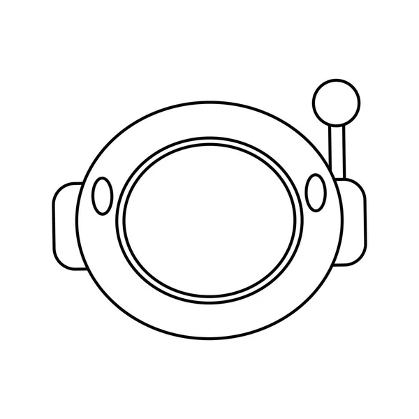 头盔宇航员空间轮廓 — 图库矢量图片