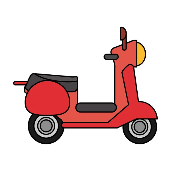 赤いスクーター輸送車両イメージ — ストックベクタ