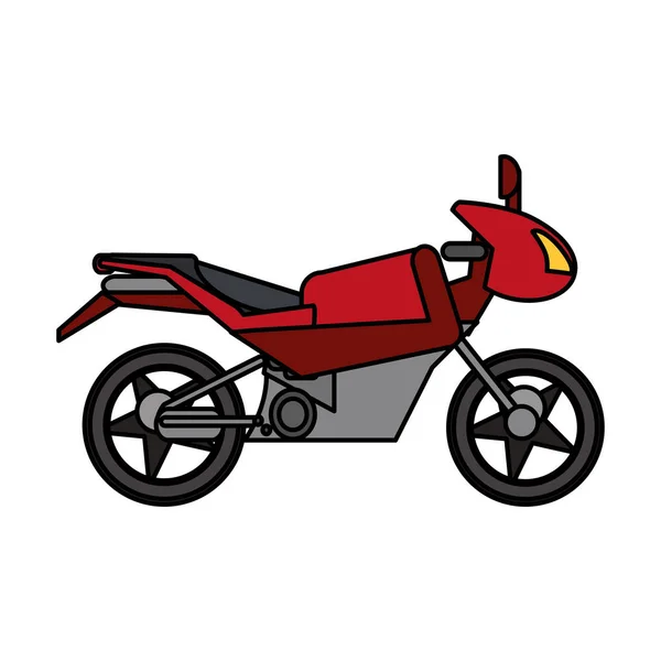 Rode motorfiets vervoer afbeelding — Stockvector