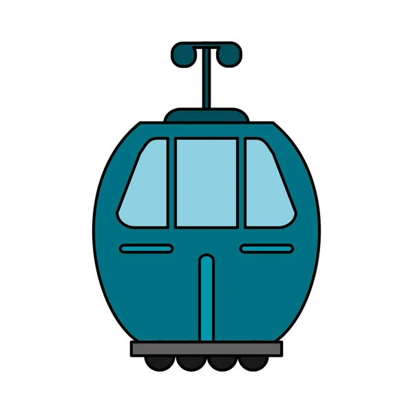 Imagen de transporte de teleférico azul — Vector de stock