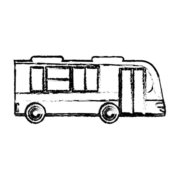 バス事業の輸送車両のスケッチ — ストックベクタ